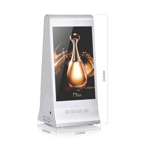 WeADS Double-Sided Digital Signage Display, Rechargeable 23,200mAh Battery with Phone Charging Function, Portable Digital Menu Board, Chalk Board Sign & Sign Holder for Business & Commercial Use(White)