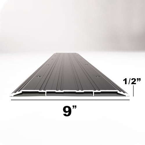 Aluminum Thresholds Extra Width 5"-6"-7"-8" Inch - Residential/Commercial use. Saddle/Handicap Easy Installing and Accessible/Fireproof Rated high-Quality (9"x36") - size: 9"x36"
