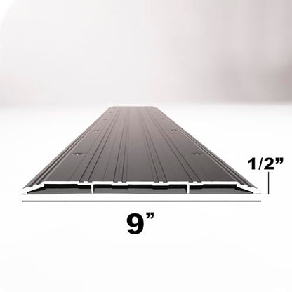 Aluminum Thresholds Extra Width 5"-6"-7"-8" Inch - Residential/Commercial use. Saddle/Handicap Easy Installing and Accessible/Fireproof Rated high-Quality (9"x36") - size: 9"x36"