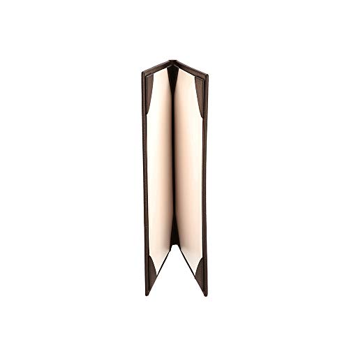 Menu Covers Made of Premium Faux Leather (10-Pack) - 8.5" X 11" - 2 Views - Brown - color: Brown, size: 2 Views