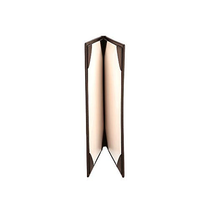 Menu Covers Made of Premium Faux Leather (10-Pack) - 8.5" X 11" - 2 Views - Brown - color: Brown, size: 2 Views