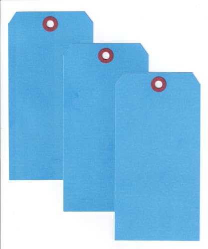#8 Dark Blue Blank Shipping Tags 6-1/4" x 3-1/8", 13 Pt Cardstock