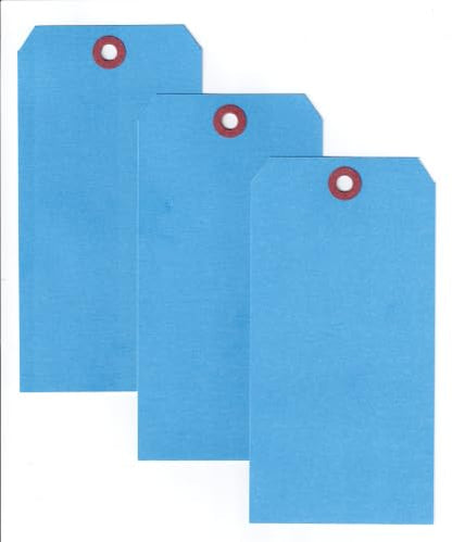 #8 Dark Blue Blank Shipping Tags 6-1/4" x 3-1/8", 13 Pt Cardstock
