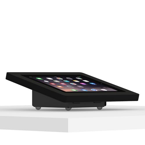 VidaMount Black Enclosure and Fixed Tilted 15° Desk/Surface Mount [Bundle] Compatible with iPad 2/3/4 - color: Black, size: iPad 2/3/4