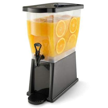 Winco 3 Gallon Slim Plastic Beverage Dispenser with Base