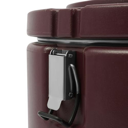 40L/10.57 Gal Insulated Soup Carrier, Stainless Steel Insulated Soup Container Bucket Hot & Cold Thermal Bucket with Lid Commercial Food Warmer for Parties Picnics Cafes Restaurants - color: Brown, size: 40L/10.57 Gal