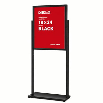 DISPLAYSWORKER 18x24 Poster Stand , Aluminum Double side Sign Holder floor Stand, Have Duty Base for Retail StoreS,Resrtaurants&Office - size: 18×24