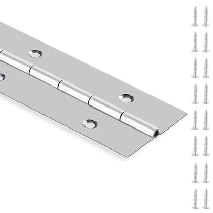Piano Hinge 30 Inch Heavy Duty Stainless Steel Piano Hinge - color: Silver, size: 30" Long x 2" Overall Width