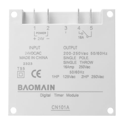 BAOMAIN CN101A 24V Digital Programmable Timer Switch,16A Weekly Relay - size: Timer