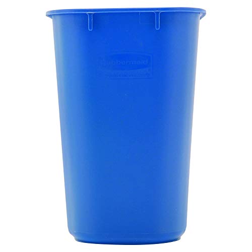 Rubbermaid Commercial Products Deskside Wastebasket Recycling Bin Small 13QT/3GAL, for Home/Office/Under Desk, Blue (FG295573BLUE), Pack of 4 - color: Blue
