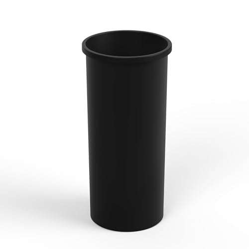 22 Gallon Black Round Waste Basket | 88 Qt Trash Can - color: Black, size: 22 Gal | No Lid