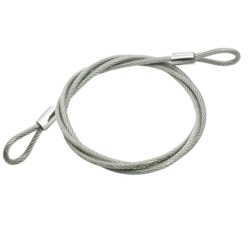 5FT 6mm Stainless Steel Security Cable Lock,Braided Steel Vinyl Coated Safety Cable Luggage Lock,Flexible Steel Cable Security Wire Rope Double Loop,Clear - color: Clear, size: 6mm-5ft(1pcs)