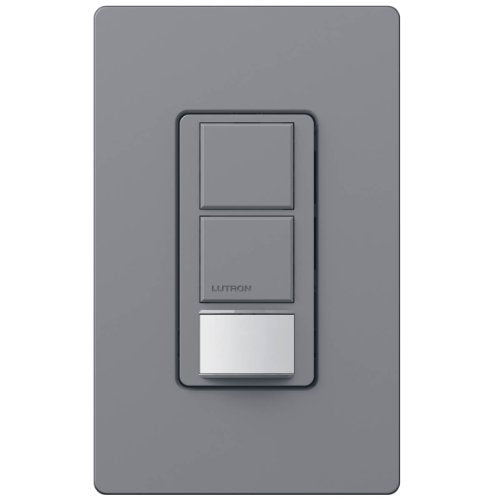 Lutron Lutron MS-OPS6-DDV-GR Maestro 6 Amp Single Pole Dual Circuit Occupancy Sensing Switch, Gray - color: Gray