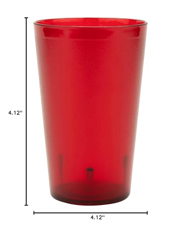 GET 32 oz Red Plastic Tumbler (Set of 4) - color: Red, size: 32 Ounces, style: 32 ounces (Wide)