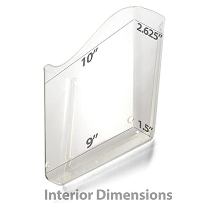 Officemate Unbreakable Vertical Wall File, Letter Size, Clear - size: (Pack of 1)