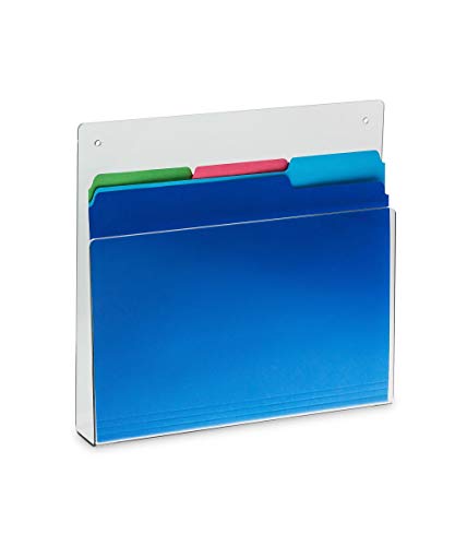 SOURCE ONE Deluxe Clear Acrylic File Chart Holder Wall Mount - size: 6-Pack Large