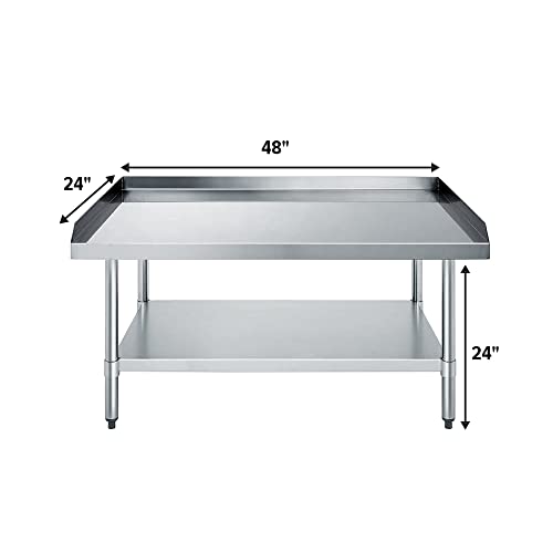 48" x 24" Stainless Steel Equipment Stand, 24" Tall - size: 48"x24"