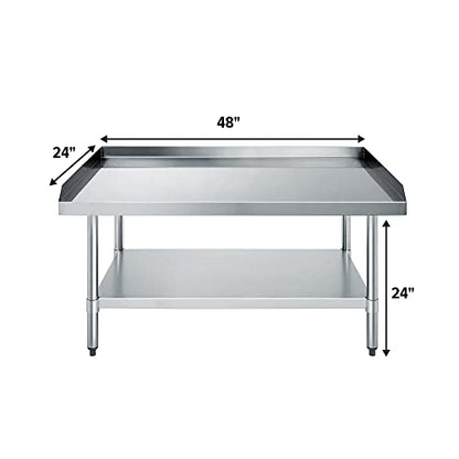 48" x 24" Stainless Steel Equipment Stand, 24" Tall - size: 48"x24"