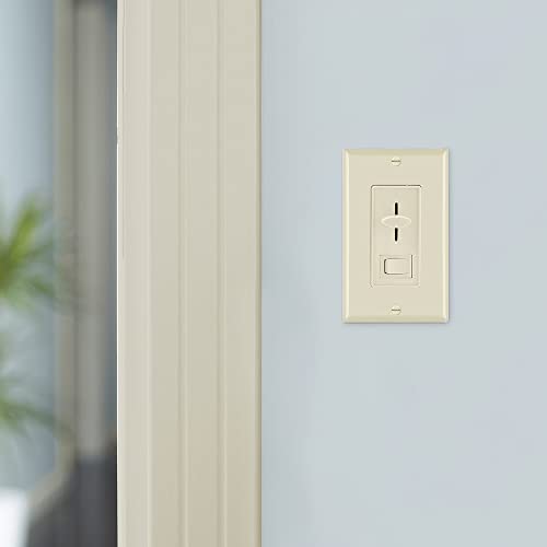 Maxxima LED Dimmer Electrical Light Switch, Ivory, 3-Way/Single Pole Use - color: Ivory