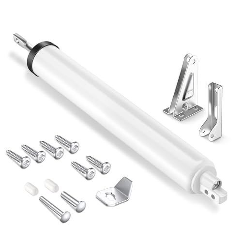 White Storm Door Closer, Pneumatic Screen Door Closer with Hold Open - size: White