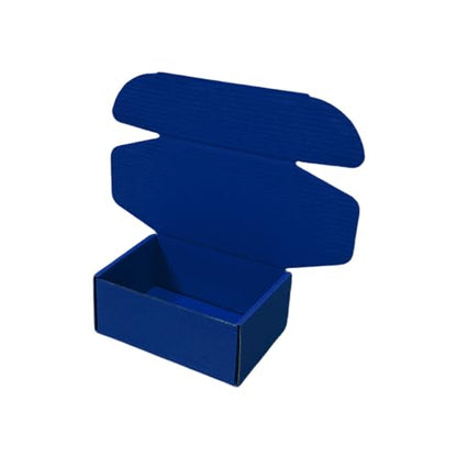 50 Pack 4.3x3.1x2 in Industrial Blue Mini Shipping Boxes - color: Industrial Blue, size: 4.3x3.1x2 in