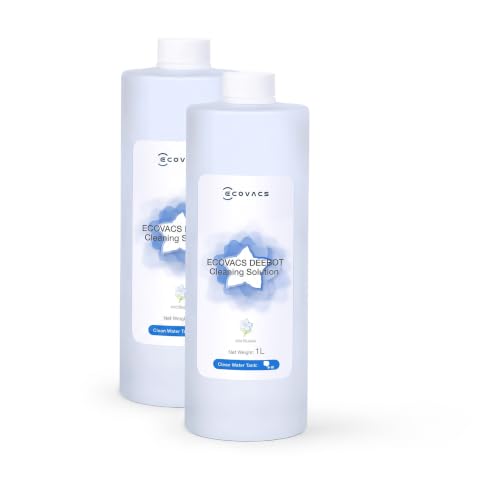ECOVACS Multi-Surface Floor Cleaning Solution, Compatible with DEEBOT X11 OMNI Cyclone, X9 PRO OMNI, T80 OMNI, T50 PRO OMNI, N30 Series, N20 Series & all other Robot Vacuum Cleaners, 1L, (Pack of 2) - size: 33.8 Fl Oz (Pack of 2)