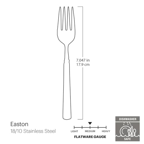 Oneida Silverware Easton 18/10 Flatware Salad Forks Set for 4, (4-Piece) - style: Salad Forks, Set of 4