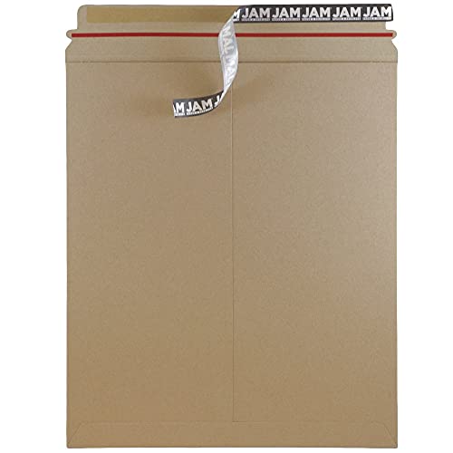 JAM PAPER Stay-Flat Photo Mailer Envelopes with Peel & Seal Closure - 12 3/4 x 15 - Brown Kraft - 6 Rigid Mailers/Pack - color: 6/Pack, size: 12 3/4" x 15"