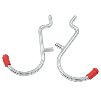60Pcs Metal Pegboard J Hooks, 1/4", Red Head - color: Red, size: 60pcs