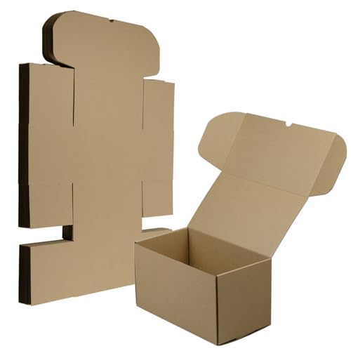 11x6x6 Inches Shipping Boxes Set of 20, Brown Corrugated Cardboard Box Literature Mailer for Packing Small Business - color: Brown, size: 11x6x6 - 20pcs