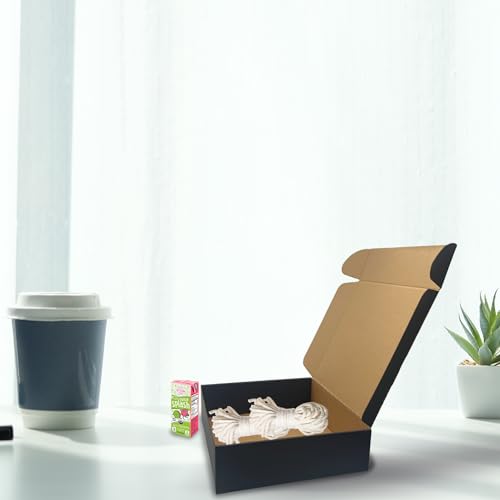 20 Pack 12x10x3 inch Black Shipping Boxes, Corrugated Cardboard Mailer Box - size: 12x10x3 Inches-20pack