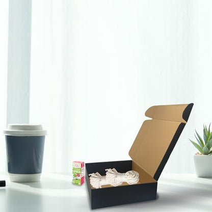 20 Pack 12x10x3 inch Black Shipping Boxes, Corrugated Cardboard Mailer Box - size: 12x10x3 Inches-20pack