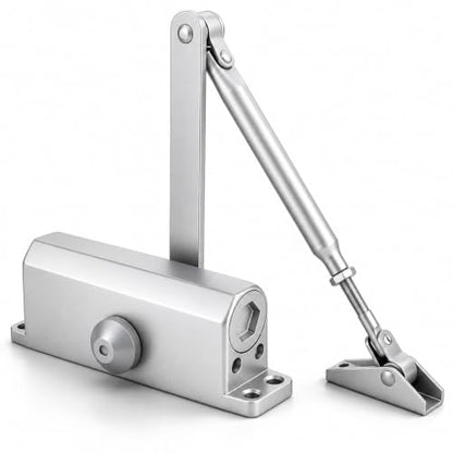 Heavy Duty Automatic Door Closer, Self Closing Hydraulic Door Closer, Soft Close No Slam, Anti Rust Aluminum, Easy DIY Install, Fits 88-143lb Doors 23-43in, for Home & Commercial Use