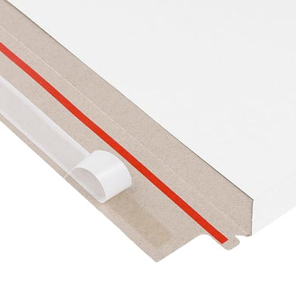 JAPCHET 200 PCS 9.75 x 6.25 Inch Rigid Mailers, Flat Photo Document Mailers with Self Seal Closure, White Cardboard Envelopes for Shipping CD, Photos, Documents, Papers