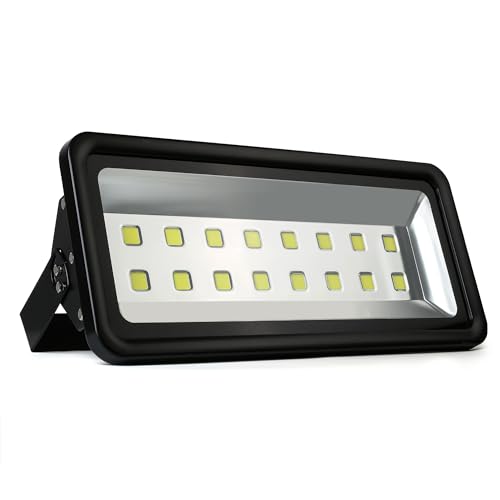 800W LED Flood Lights Outdoor, Super Bright Exterior Lamp, 6000K Daylight White, Waterproof IP66 Security Light for Garage, Backyard, Construction Site, Stadium - size: 800w