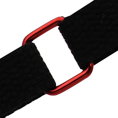 BIKICOCO Metal Rectangle Ring Buckles Square Strap Webbing Belt Rings for Bag Purse Non Welded 3/4 x 5/8 Inch - color: Red X 50 Pcs