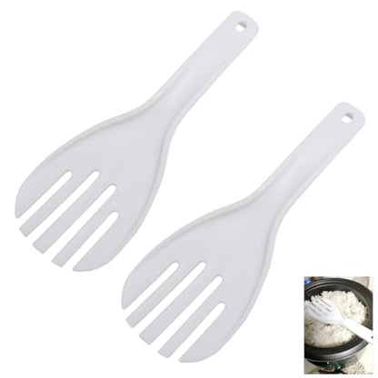 2 Pack Large Rice Paddle Non-Stick 10'' Serving Rice Spoon Rice Scooper Rice Spatula Salad Servers Salad Tongs for Commercial Rice Cooker Warmer Large Capacity Rice Maker Pot Restaurant Canteen