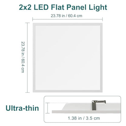 kadision 2x2 LED Flat Panel Light, Wattage and CCT Adjustable, 6 Pack
