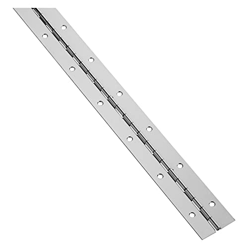 National Hardware Continuous Hinge, 2.9" x 1.9" x 50.4", Stainless Steel