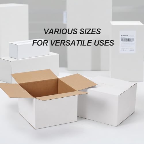 Calenzana 7x7x5 Shipping Boxes Set of 40, White Corrugated Cardboard Box for Mailing Packing Gifts Small Business - size: 7x7x5, style: 40 Pack