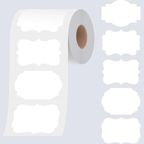 300 PCS White Stickers, 5 Shape Water/Oil/Tear Resistant Blank Stickers Removable with no Residue for Name Tags, File Folders, Food Jars, Gift Tags, Home Office Business Uses (2” x 3”) ﻿ - color: White（water/Oil）, size: 2” x 3”