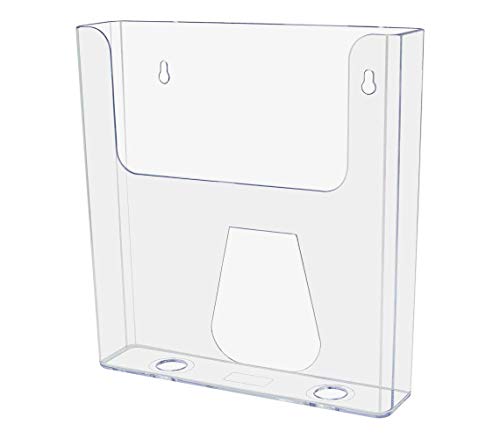 Marketing Holders Catalog Holder Wall Mount or Counter 8.5 Inch Wide Advertisement Display Clear Acrylic Flyer Organizer for Business or Marketing Events - size: 8 1/2"W Wall Mount