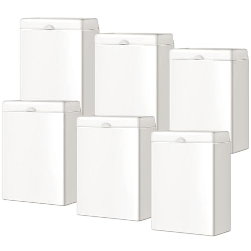 Tioncy 6 Pcs Sanitary Napkin Receptacle Wall Mounted,White - color: White