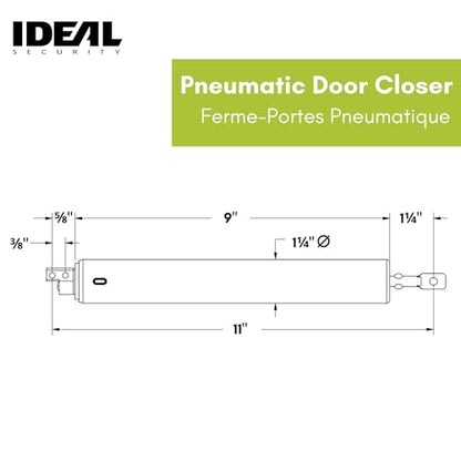 Ideal Security Screen Door Closer, 9”, Silver - color: Silver