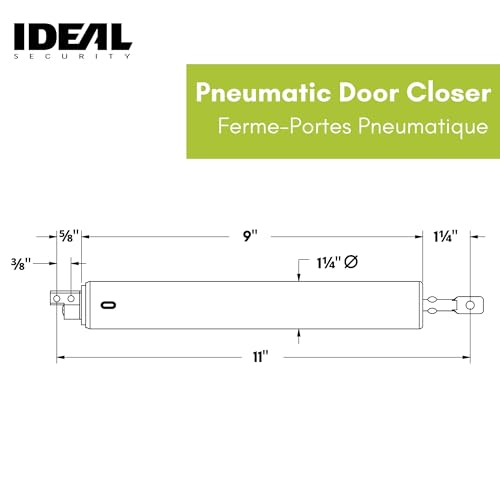 Ideal Security Screen Door Closer, 9”, Silver - color: Silver
