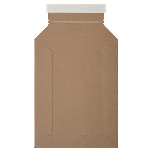 LUXPaper Conformer Mailers | Tear String Opener | Peel & Press | 9 3/4" x 12 1/4" | Brown | 30pt. Kraft | 100 Qty