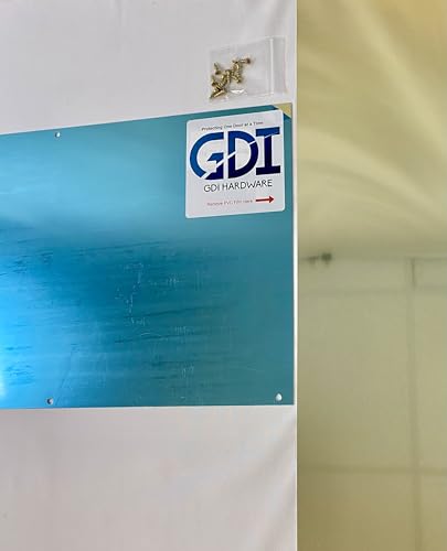 Anodized Aluminum Kickplates, Various Sizes, Colors, and Mounting Options Available, 0.040-Inch Profile, Square Corners, American Made (Polished Brass, 10" x 38" - for 40" Door) - color: Polished Brass, size: 10" x 38" - for 40" Door