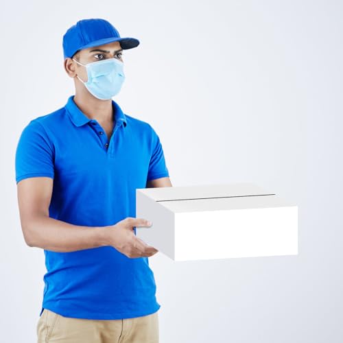 Calenzana 10x6x4 Shipping Boxes Set of 25, White Corrugated Cardboard Box for Mailing Small Business Packing Gifts - size: 10x6x4, style: 25 Pack