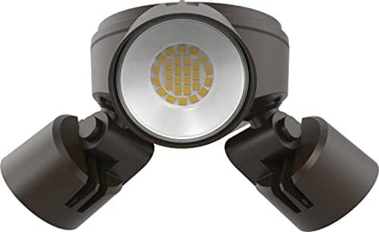 Lithonia Lighting HomeGuard 3-Light LED Outdoor Flood Lights, Dusk to Dawn - color: Dark Bronze, size: 3-Light, style: 1750-4100 Lumens