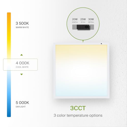 ASD 2x2 LED Flat Panel Light, Emergency Battery Backup UL DLC 4 Pack - color: 2x2, size: 4 Pack